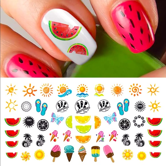 nails Other - 💌BO/GO$6 Summer Nail Decals Summer Time Fun